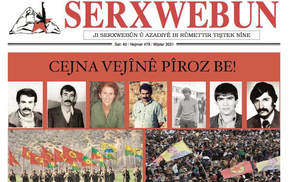 SERXWEBÛN KASIM SAYISI ‘CEJNA VEJÎNÊ PÎROZ BE’ MANŞETİYLE ÇIKTI