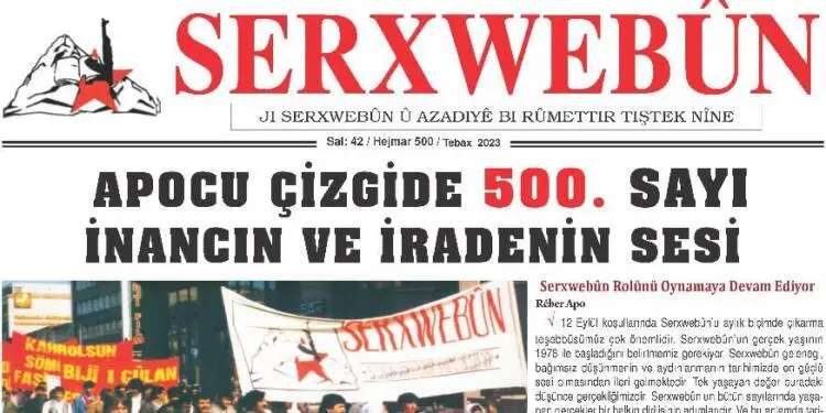 KURDİSTAN HALK TARİHİNDE BİR İLK SERXWEBÛN’UN 500. SAYISI ÇIKTI